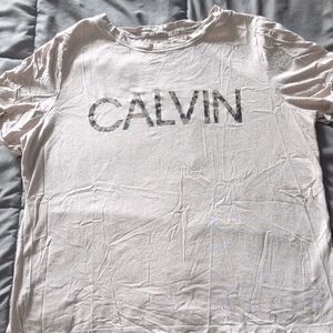 Calvin Klein Cream Short Sleeve Tee